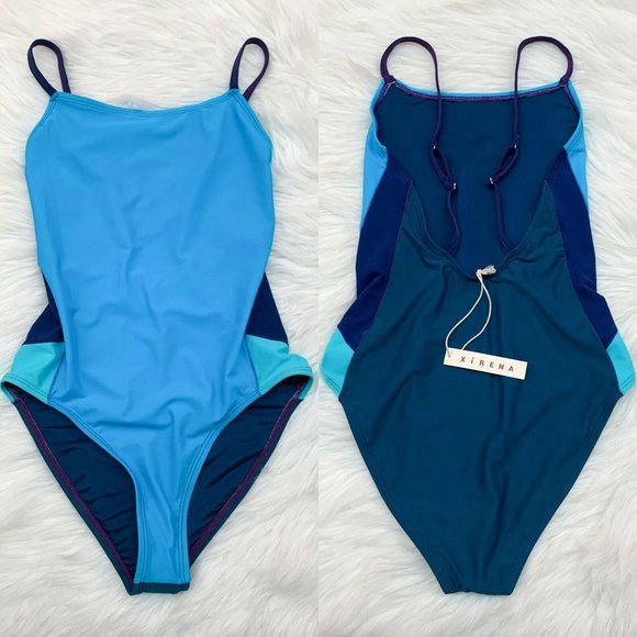 NWT Xirena HARLOW Colorblock One-Piece Swimsuit in - Picture 1 of 6
